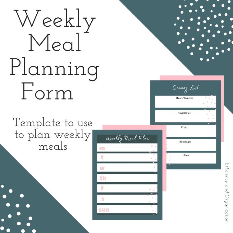 Weekly Meal Plan Form