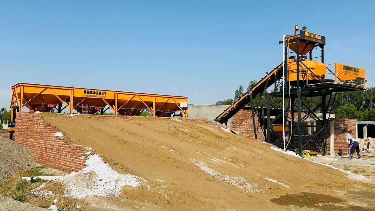 rmc pan mixer plant