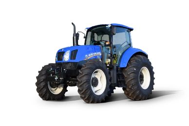 Tractor azul agrícola.