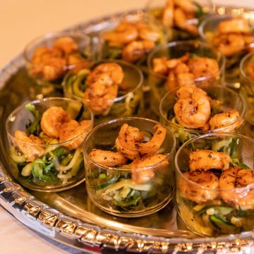 Cajun Shrimp on Zuchinni Noodles Appetizer