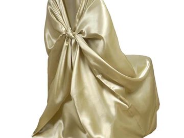 champagne satin universal chair cover