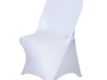 White spandex chair cover
