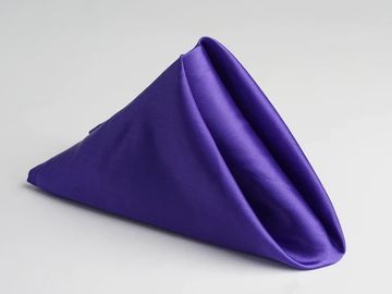 purple satin napkin