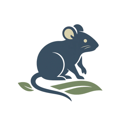 Graphic of a rodent/rat/mouse representing professional rodent (rats and mice) control services IOW