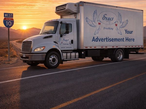 A Transporation truck on the road
