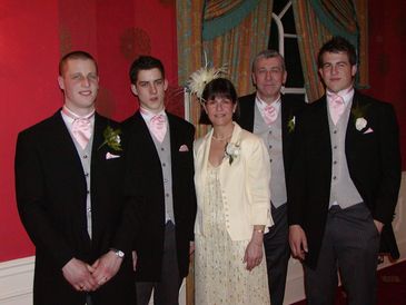 2005 - With three sons at Robert’s wedding