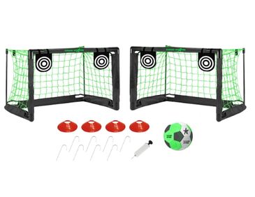 Future Stars 8ft Soccer Goal Combo Set with Shooter Tutor