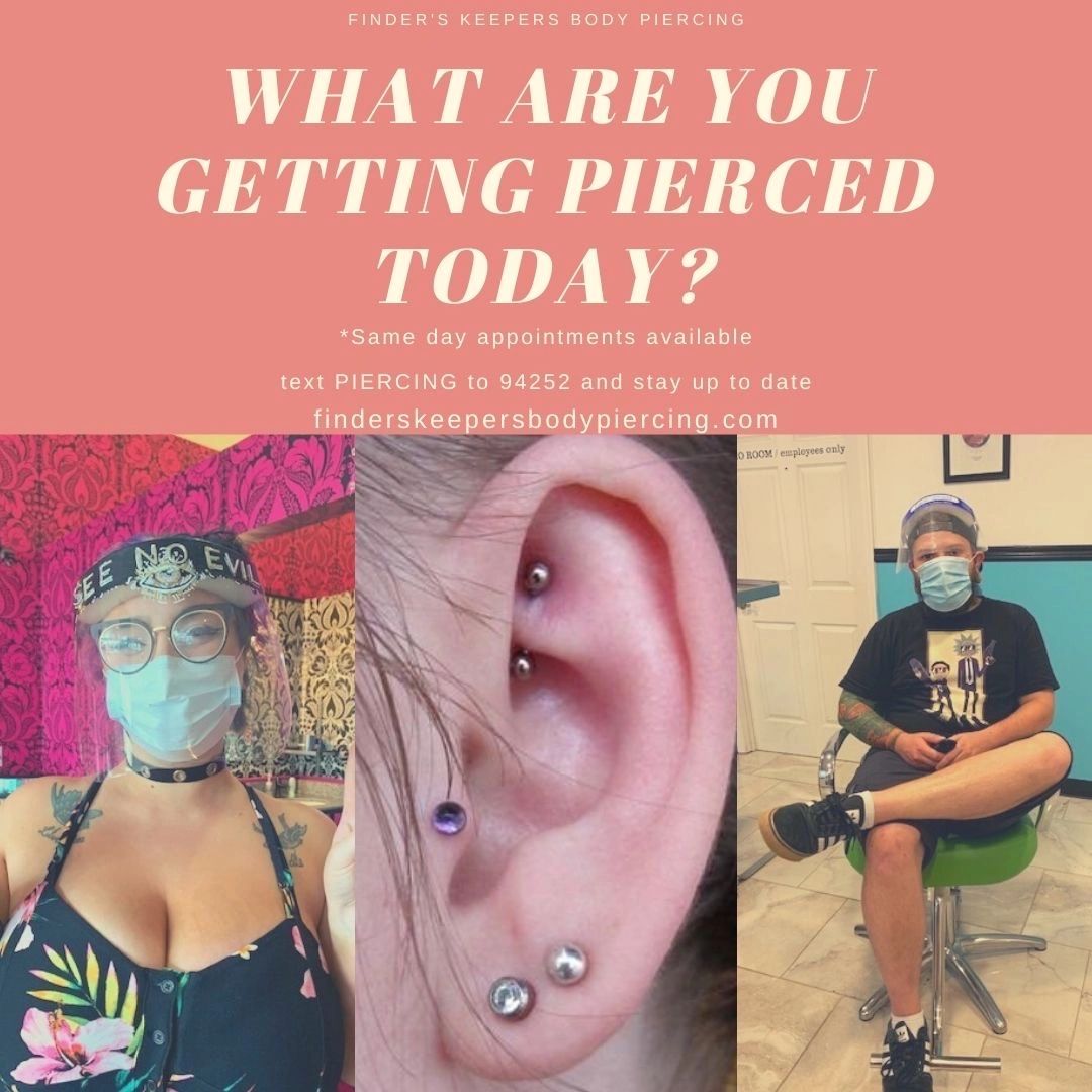 Walk in Piercing Near Me Finder's Keepers Body Piercing