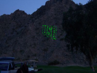 US Gypsum National Convention at La Quinta Resort. Dinner on the patio with a view of their logo.