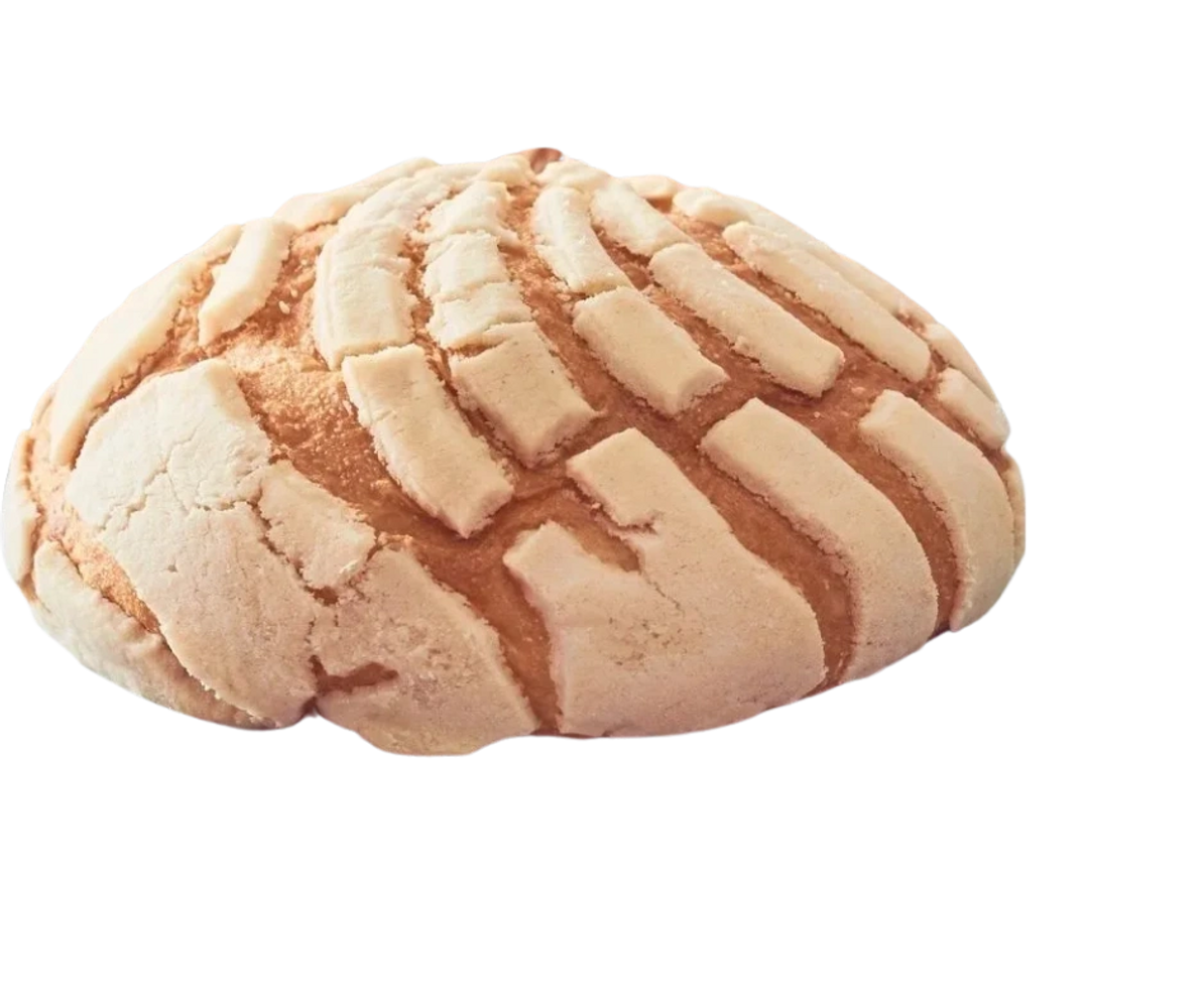 white icing pan dulce concha.