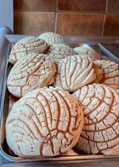 For a beloved Mexican pastry with a sweet, fluffy texture and eye-catching shell-like pattern on top
