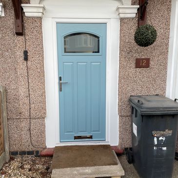 Blue composite door installed by eco windows