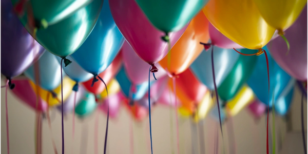 Balloons floating