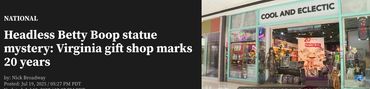 Our mascot, a life-sized Betty Boop statue, recently made national headlines as an Urban Legend and 