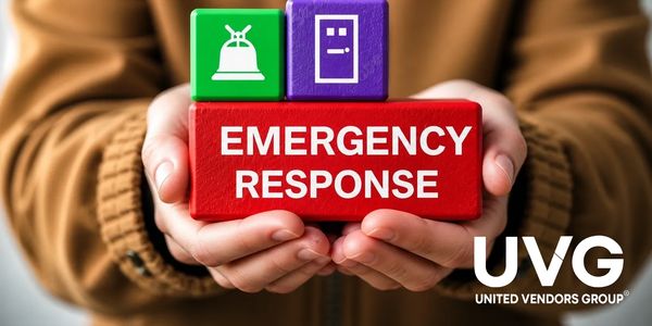 Hands holding blocks labeled Emergency Response.