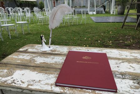 The singing table used to complete all the required legal paperwork