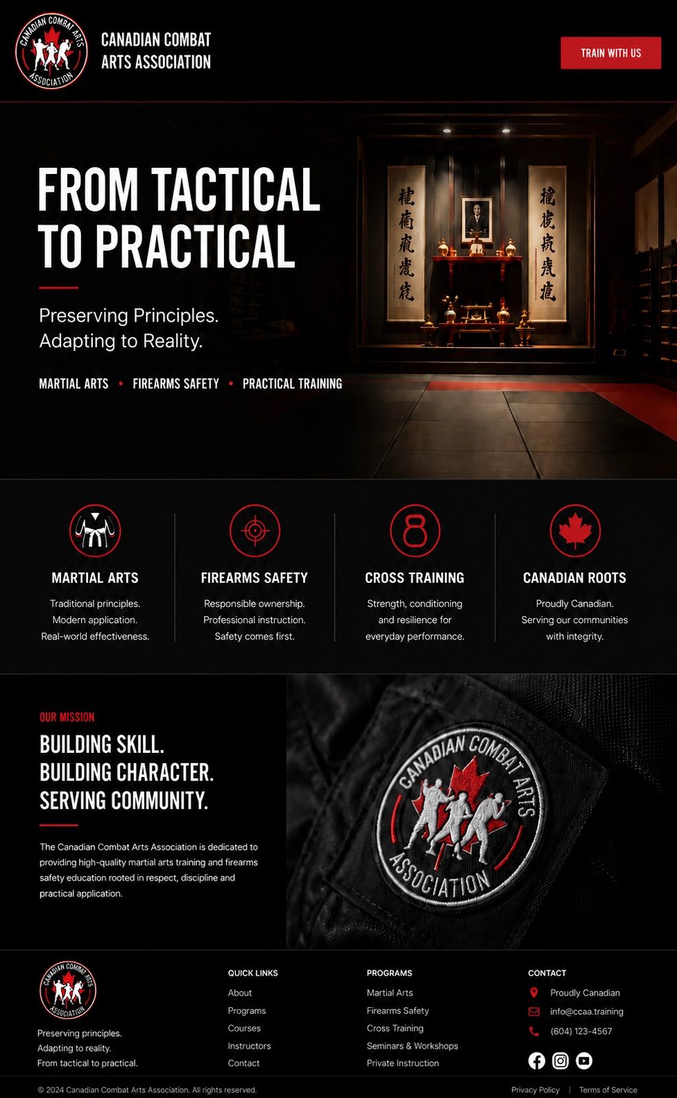 Canadian Combat Arts Association promotes martial arts, firearms safety, and practical training with Canadian roots.