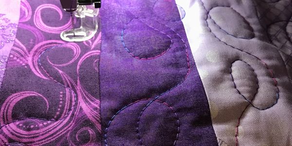 Ribbon loop de loop purple quilt 