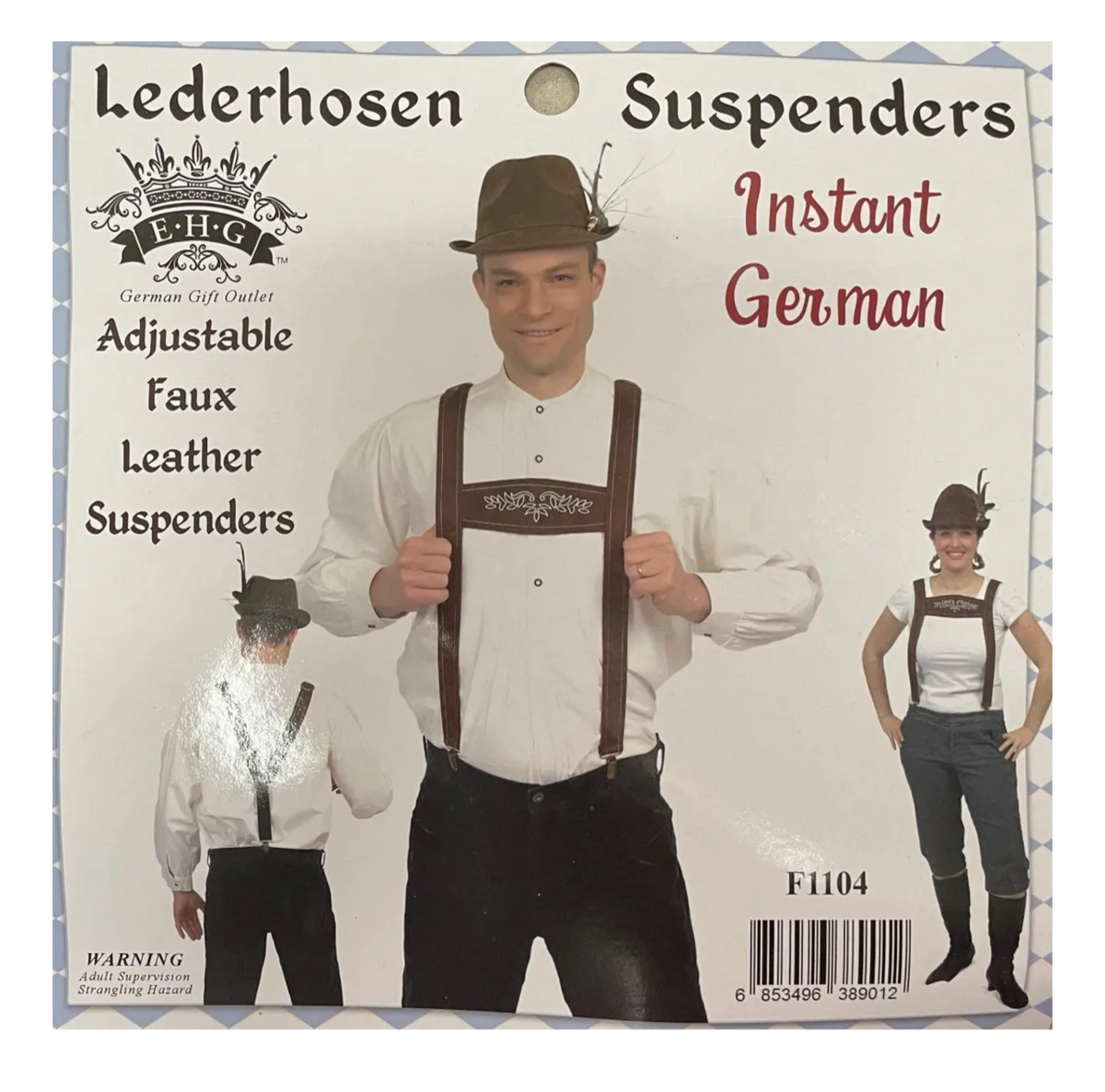Instant German Lederhosen Suspenders