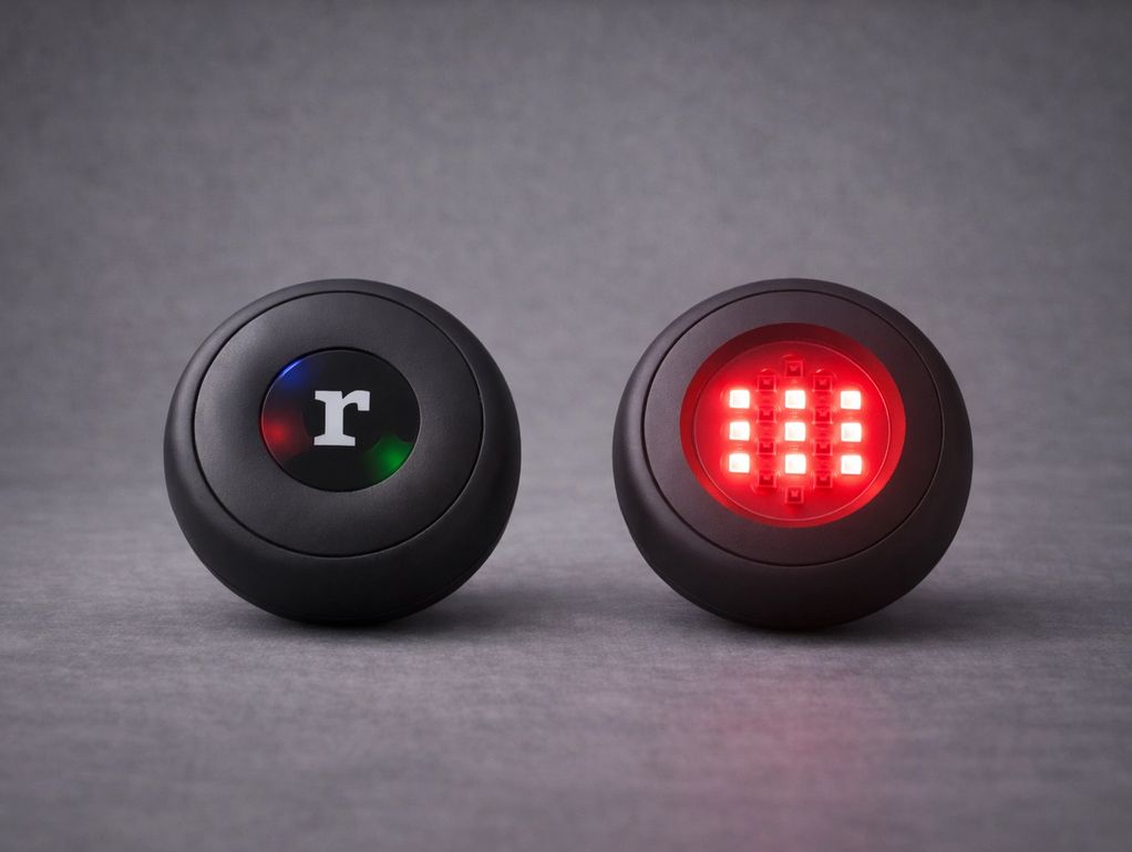 Rubie, the miniature red light therapy device.