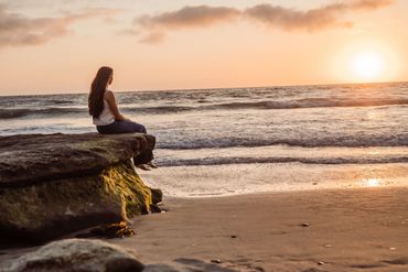 Senior photoshoot encinitas ca beach 