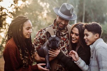 Family and dog photoshoot Carlsbad ca 