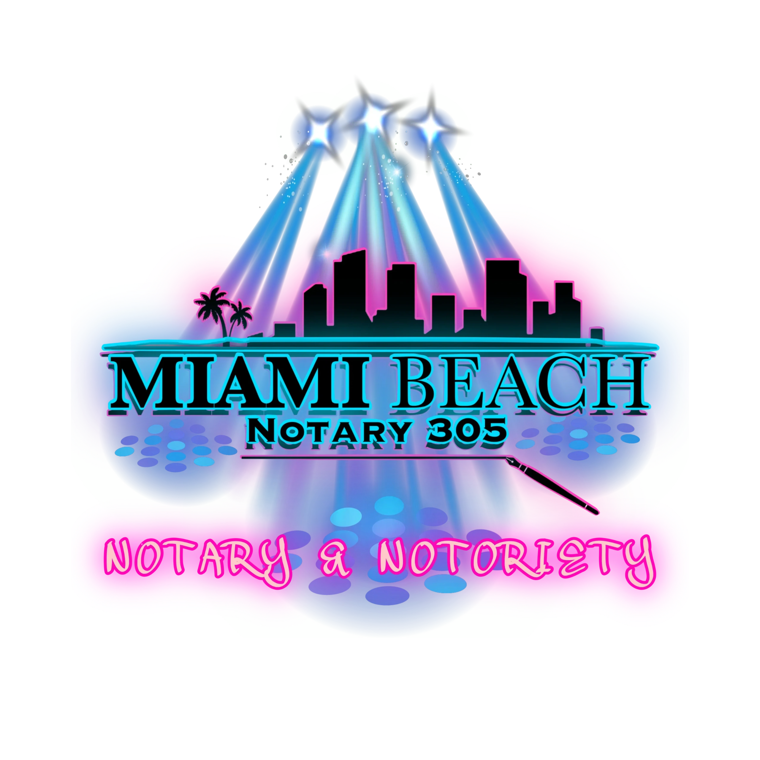 Miami Beach mobile notary and apostille near me logo for blog titled "notary and notoriety"