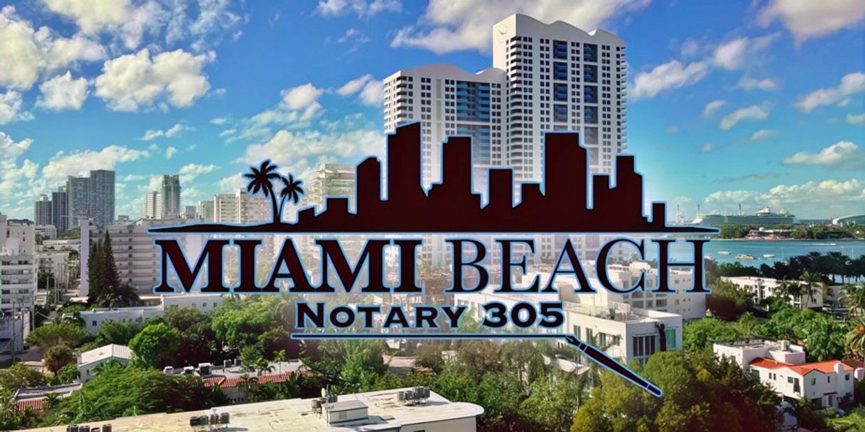 Miami Beach Notary 305 mobile notary near me located on West Ave in South Beach