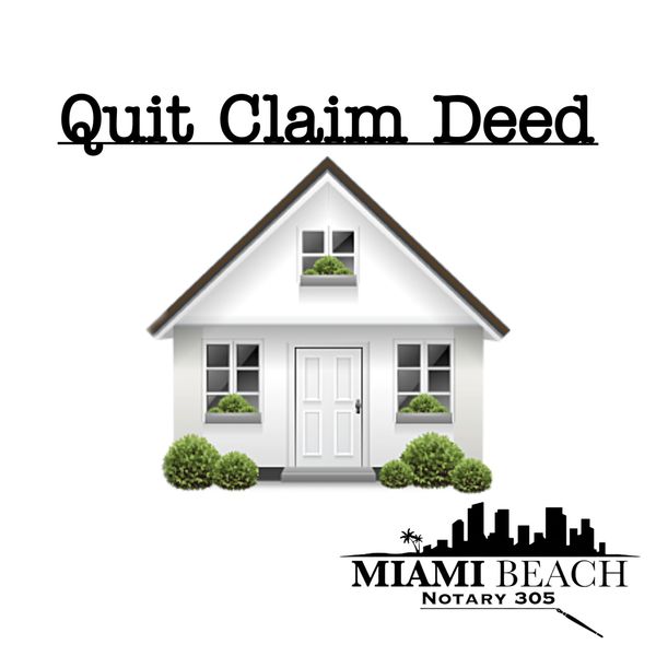 Miami Beach notary public near me quit claim deed service to transfer property in South Beach