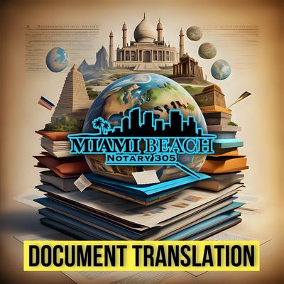 Miami Beach notary public near me document translation service translate documents in any language