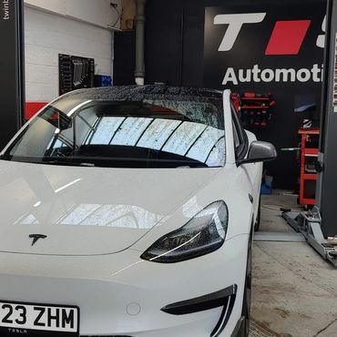 Tesla Model 3 at TS Automotive UK – expert EV servicing, upgrades, and diagnostics.