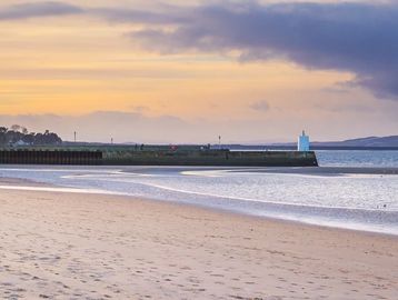 Nairn beach is overlooked by the Havelock