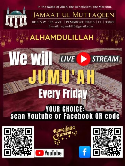 Livestream on YouTube and Facebook