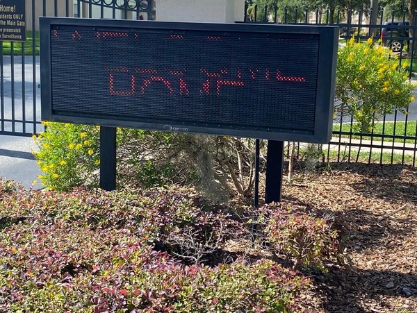 LED sign prior to service near Brandon, FL