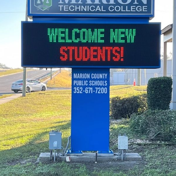 After completing diagnostics thorough EXPERTS LED sign repair, digital sign repair, and LED display repair, the display can operates with bright, vivid colors and stable performance. The campus information is clearly visible and could be fully restored.