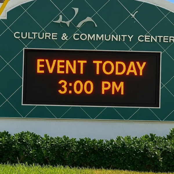 After performing diagnostics for the repairs to aligned with Digital billboards, EMC message boards, and Programmable LED sign standards, the display will regained uniform brightness, accurate color reproduction, and stable operation for outdoor community use.