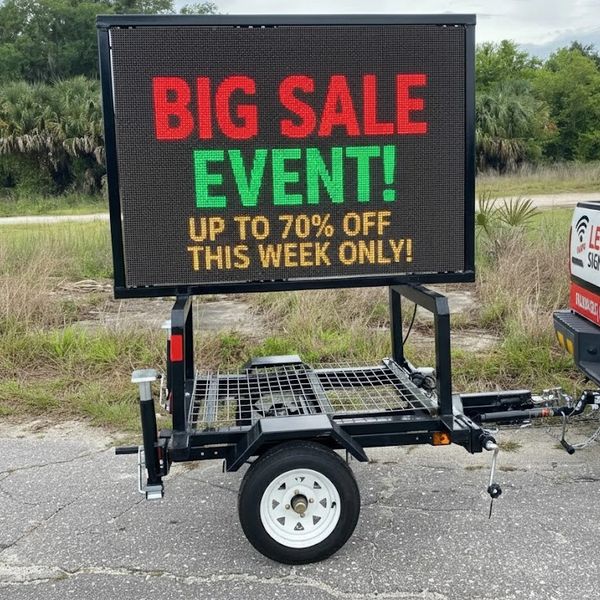 After completing full LED sign repair, digital sign repair, and LED display repair, the portable message board now delivers bright, crisp text and stable performance. The display is fully restored and ready for clear roadside communication.