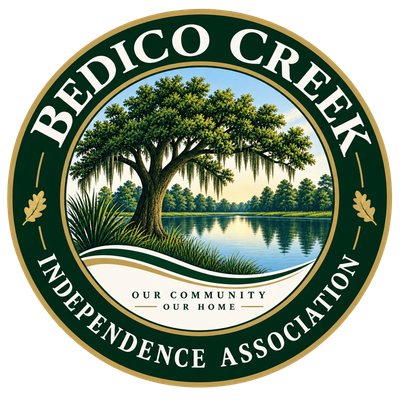 Logo of Bedico Creek Independence Association.
