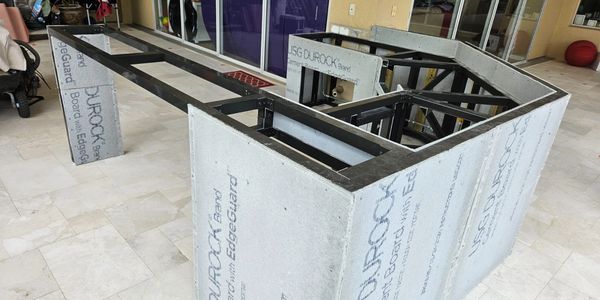 Aluminum framing for an outdoor kitchen