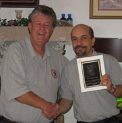 Club President E.T. Mellor and Membership Coordinator Michael Marcotrigiano