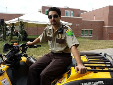 Lt. Monteiro with our ATV 