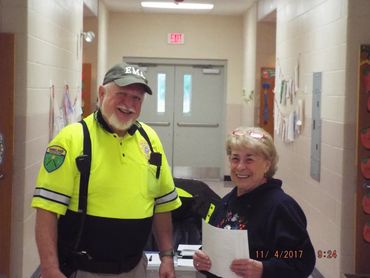 Maj. Wojick and Officer Dorry, Manning the Sign In Post