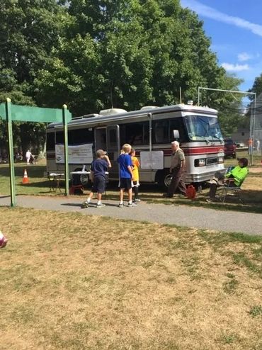 Sgt. Maj. Garrepy & Officer Wood Manning The NSEMA Mobile Command Post