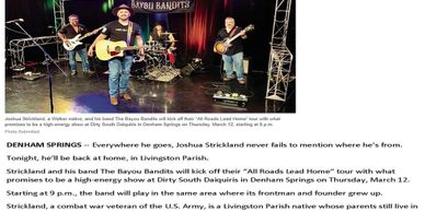 LIVINGSTON PARISH NEWS, LOUISIANA, SOUTH, THE BAYOU BANDITS, BAYOU BANDITS, JOSHUA STRICKLAND, MUSIC