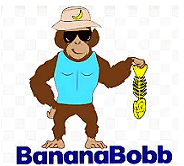 Official BananaBobb logo with fish