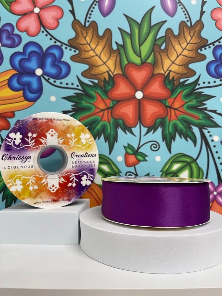 Ultra Ribbon 1.5’ Plain Satin Ribbon; (Ultra Violet)