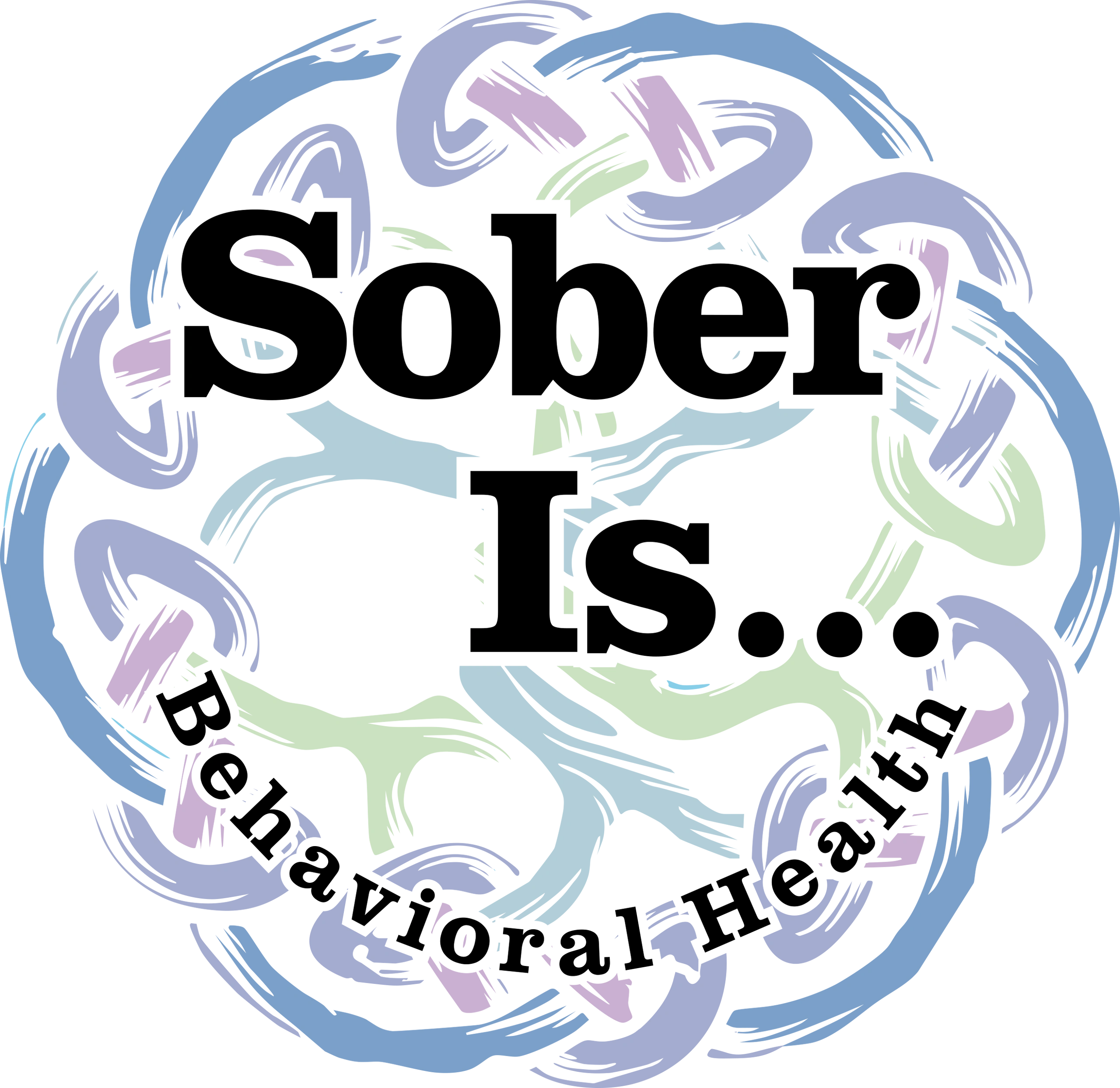 Colorful Celtic knot circle with four crosses inside.