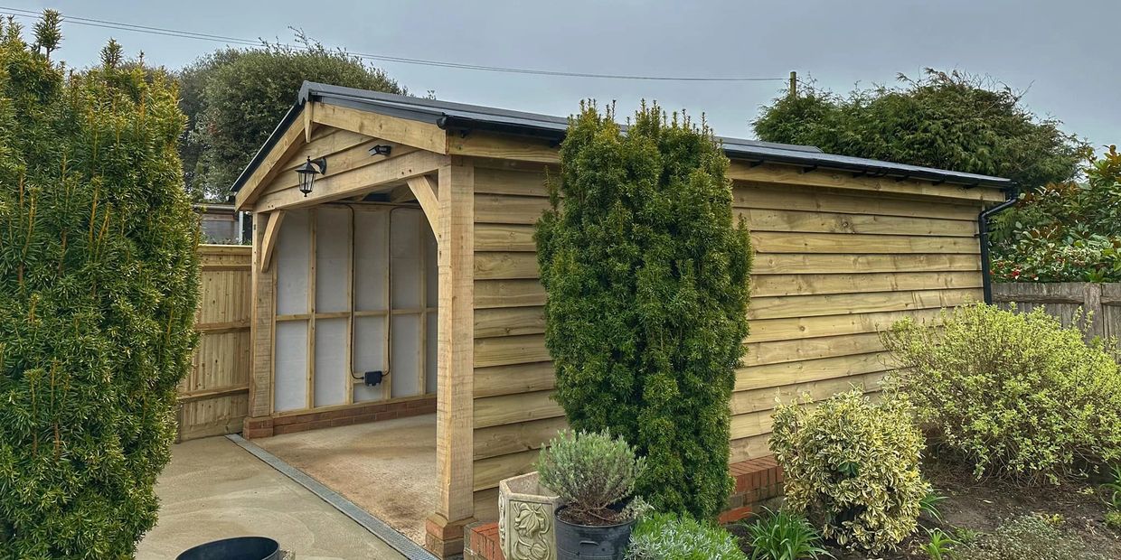 Wooden carport