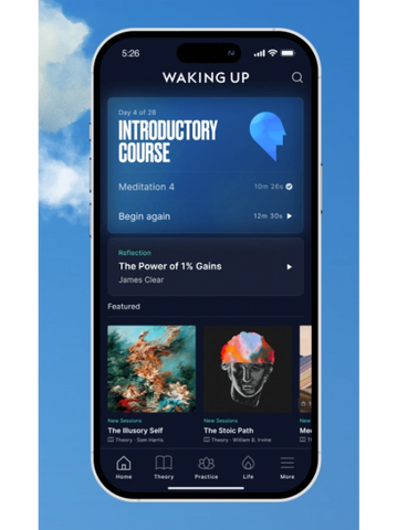 Waking Up app on mobile phone