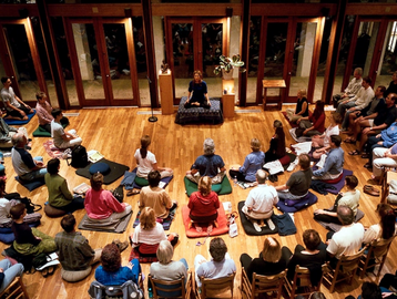 Tara Brach leading a meditation session